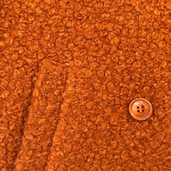 Gianni Feraud Femme Womens Orange Collared Pea Coat Double Breasted Jacket 6 US - Picture 14 of 14